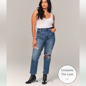 NWT Abercrombie & Fitch Ankle Straight Ultra High Rise Jeans